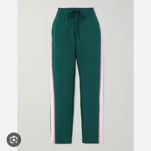 The Upside Franca striped organic cotton-jersey track pants